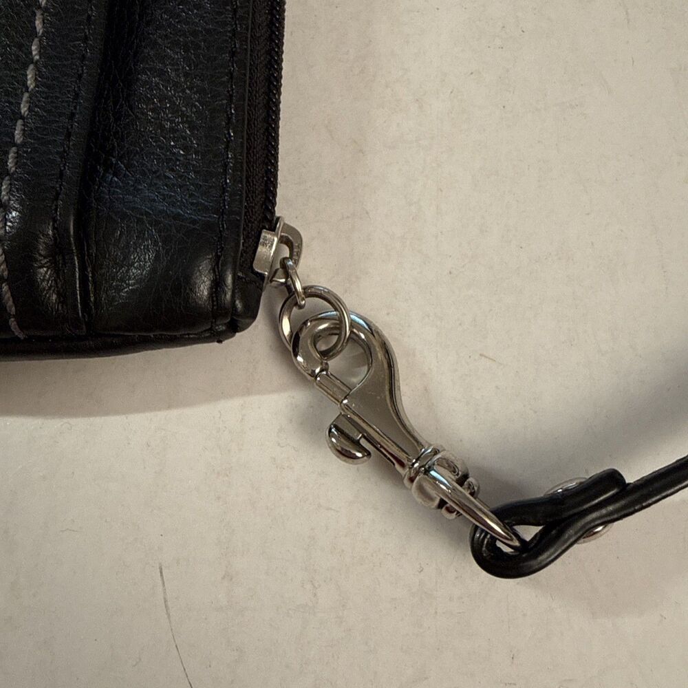 Coach Park Turnlock Black Pebbled Leather Wristlet Wallet - Picture 6 of 10